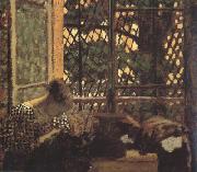 Edouard Vuillard Woman sewing Before a Garden (nn020 oil painting picture wholesale
